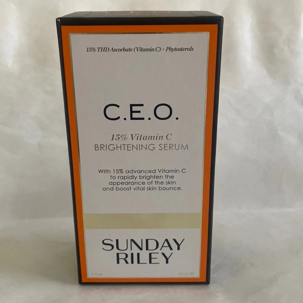 SUNDAY RILEY C.E.O. 15% Vitamin C Brightening Serum 1oz $85 NIB